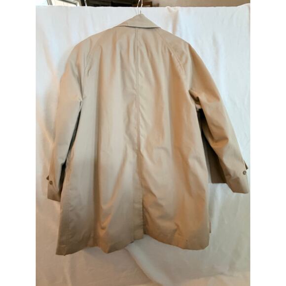 Vintage English Squire Khaki Coat USA Made Lined Trench Car Coat Men’s 42 Short - Picture 11 of 13